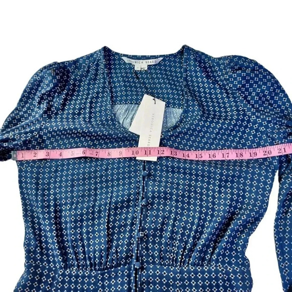 NWT Veronica Beard Riggins Blue & Black Dress Size 10 - Picture 6 of 9